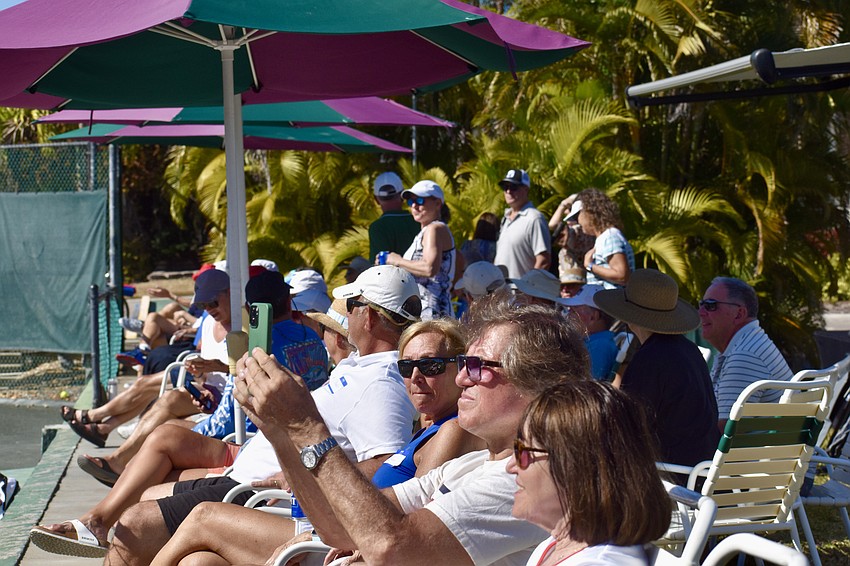 Brigitte and Peter Haas, parents of tennis pro Tommy Haas, watch their son on the court.