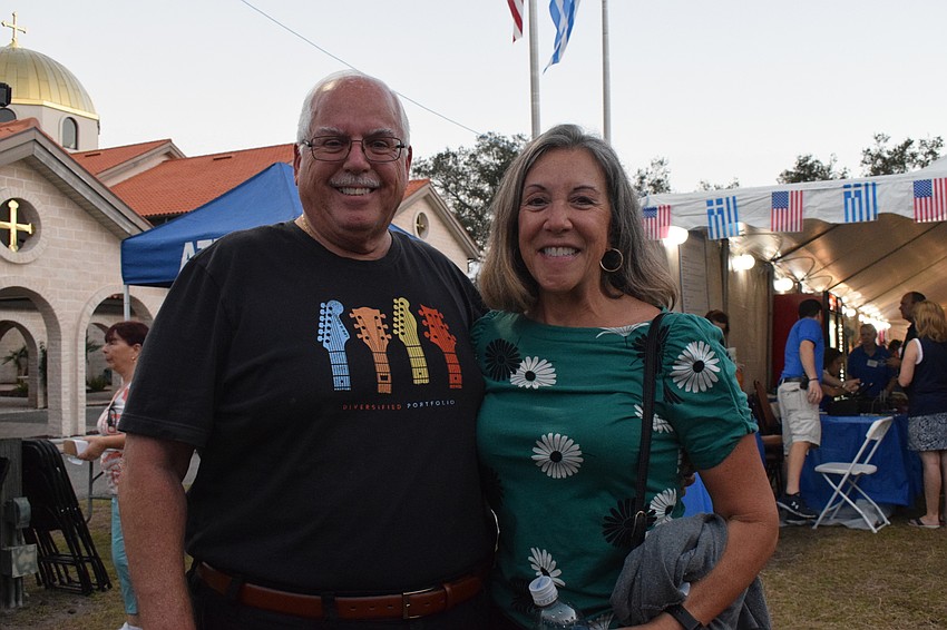 Arbor Grande's Joe and Donna Marino enjoy the Greek Glendi for the first time.