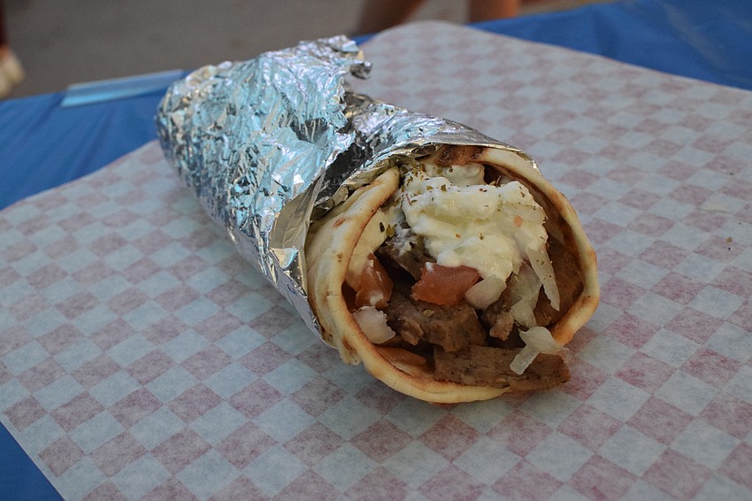 A lamb gyro is a favorite at the Greek Glendi festival.