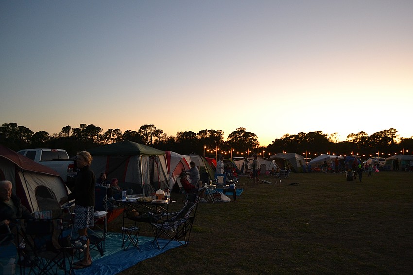 Dusk falls over the annual Lakewood Ranch Community Campout.