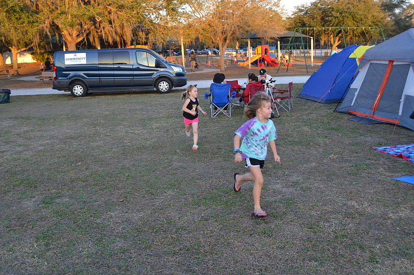 Claire Pies and Grace Hodge explore the wide world of the campground.