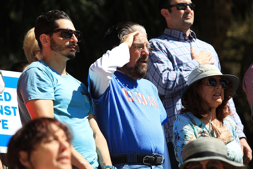 Richard Greenspan pledges allegiance.