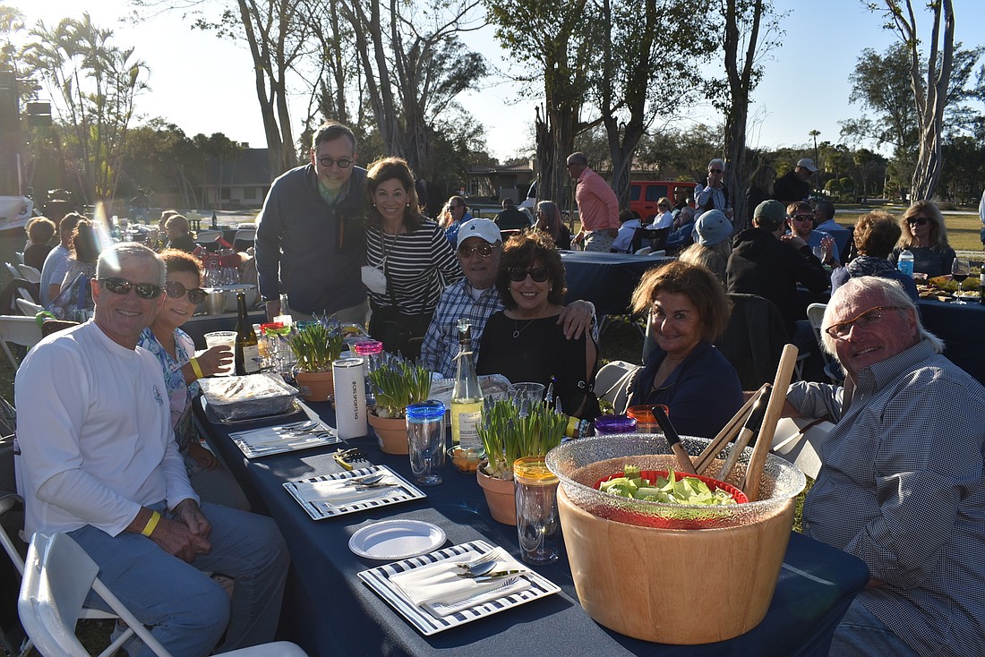 The Krohn family set up their VIP tables with settings for everyone.