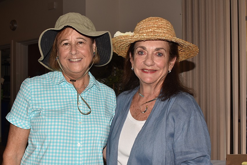 Suzan Friedman and Barbara Mishkin came with hats to block the sun of the day.