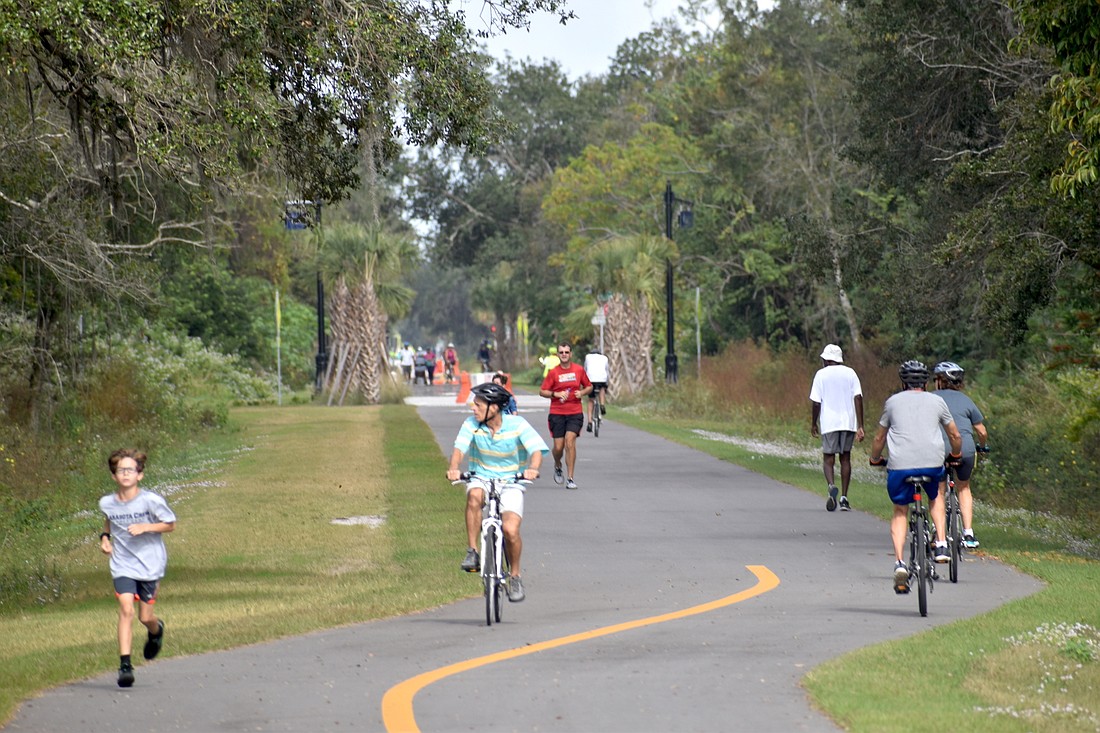 Sarasota County has approved funding to widen a 1.5-mile stretch of Legacy Trail with a bifurcated path.