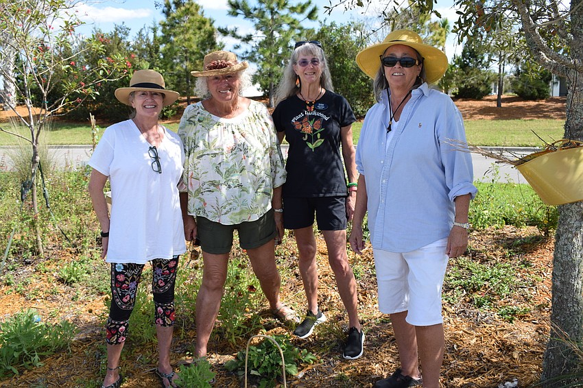 Del Webb's Shellie Robin, Carrie Mueller, Anne Clark and Joette Robin all raise monarch butterflies and release them in the garden.