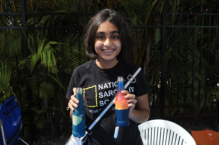 Lila Pamnany makes lamps out of empty soda bottles.