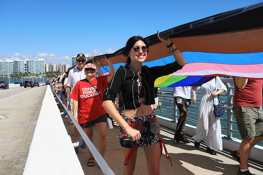 Chelsea Wigington marches along.