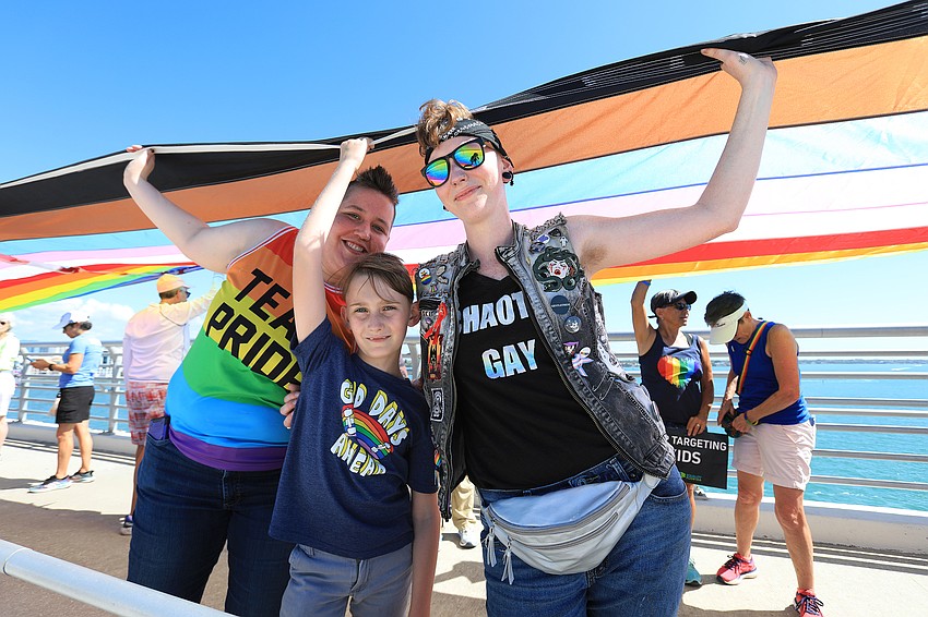 Katie, Sebastian and Timber Talbot