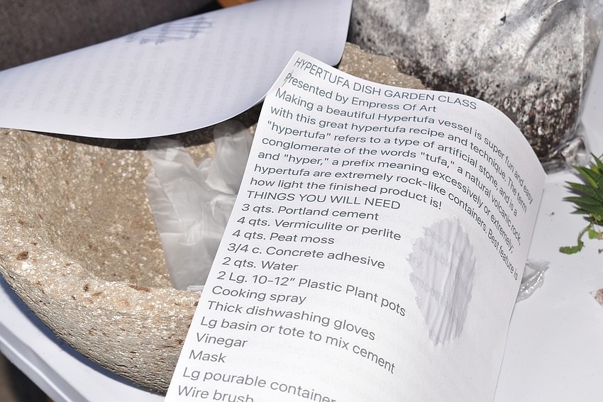 Deb Lemieux provided her students with the recipe to make more pots if they wanted to.