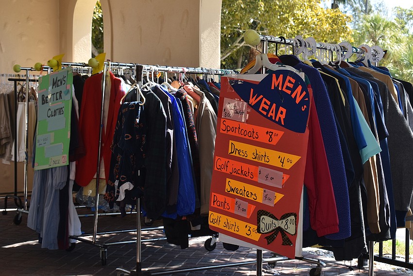 The men's clothing department was outdoors this year.