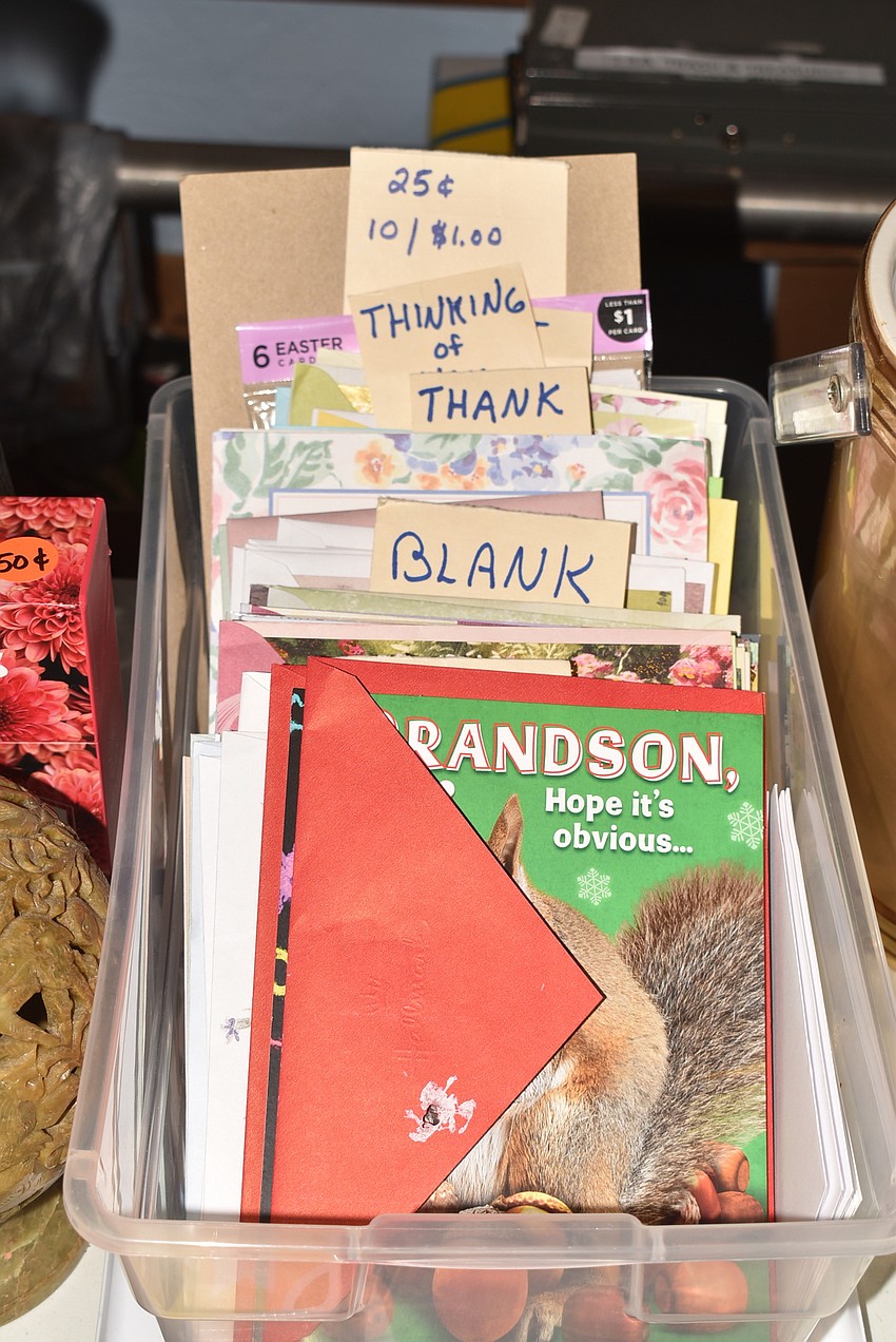 Greeting cards were among the rarer of items to buy.