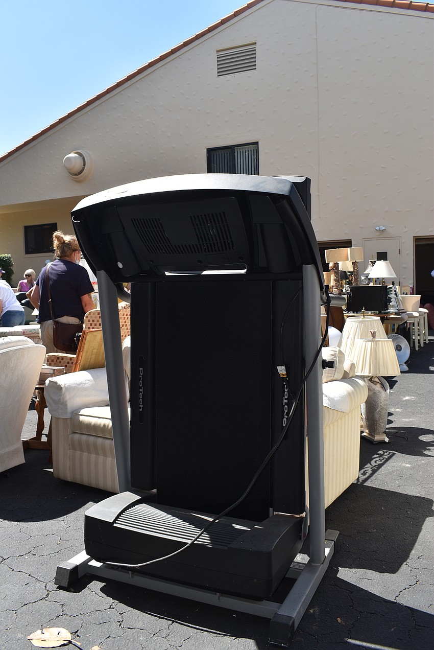 A treadmill was one of the largest items.