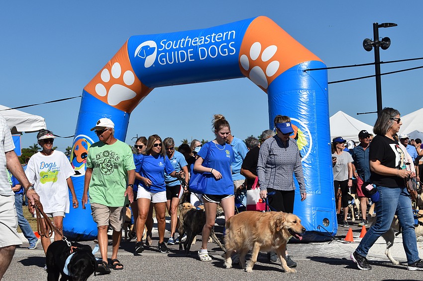 The Southeastern Guide Dogs Walkathon begins at Nathan Benderson Park.