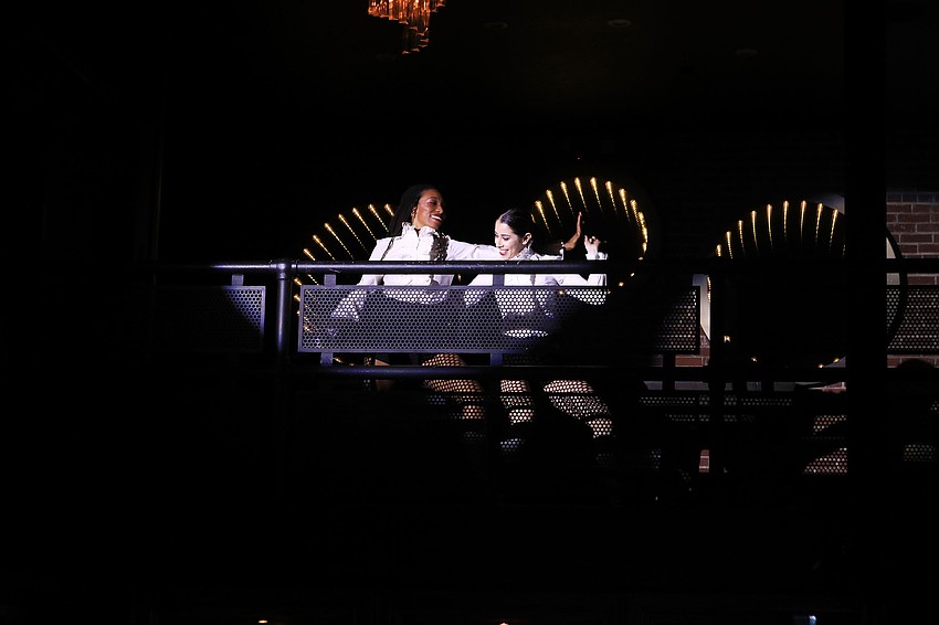 Sarasota Contemporary Dance members put on a show from the second floor.