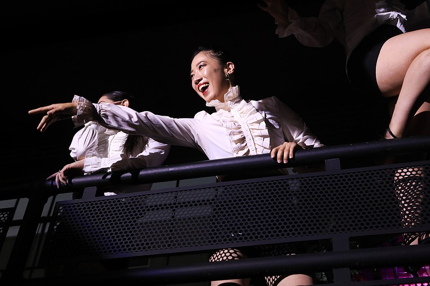 Sarasota Contemporary Dance members put on a show from the second floor.