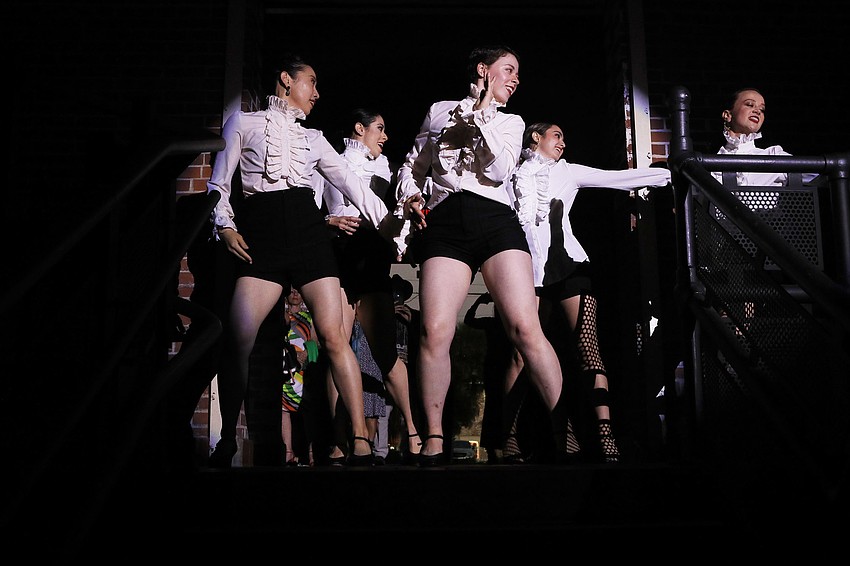 Sarasota Contemporary Dance members put on a show from the second floor.