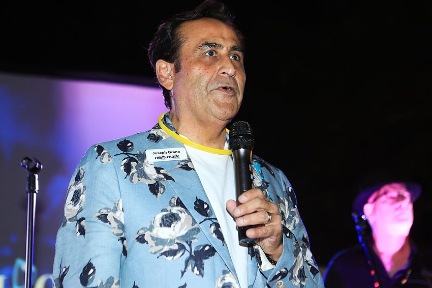 Organizer Joseph Grano addresses the crowd.