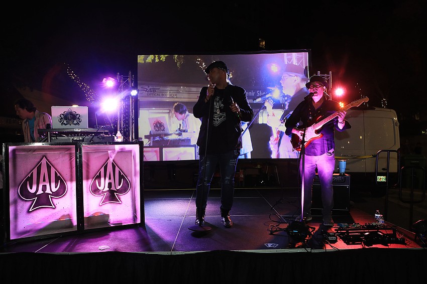 Guests danced along to music.