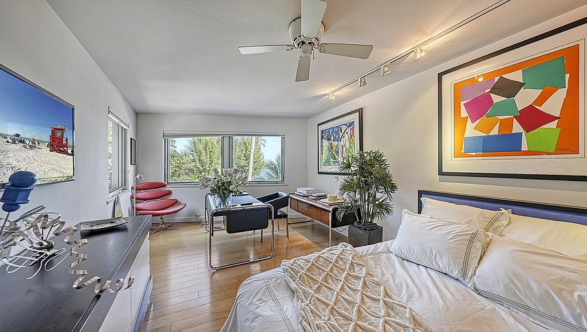 The master bedroom offers a private terrace.