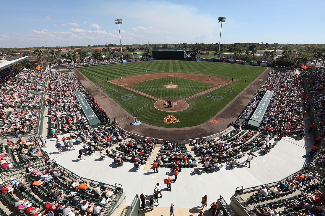 The Baltimore Orioles will begin minor league spring training workouts on March 10 at Ed Smith Stadium&#39;s backfields and at the Buck O&#39;Neil Complex at Twin Lakes Park.