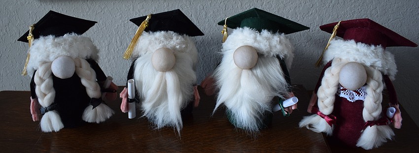Gnome graduates will be sold at the Fine Arts Show and Sale in Lakewood Ranch.