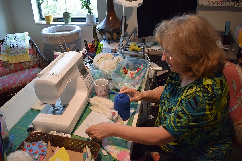 Linda McMillan says anyone with basic sewing skills can make gnomes.