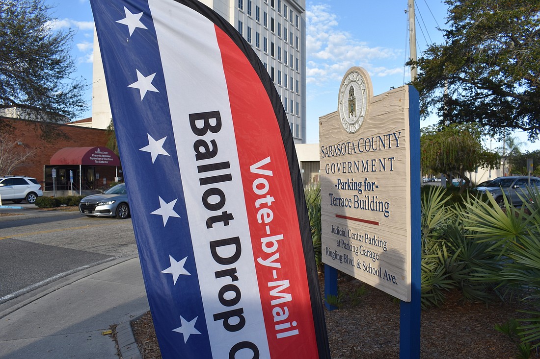 Voters on Monday had the option of bringing vote-by-mail ballots directly to the Supervisor of Elections office in downtown Sarasota.