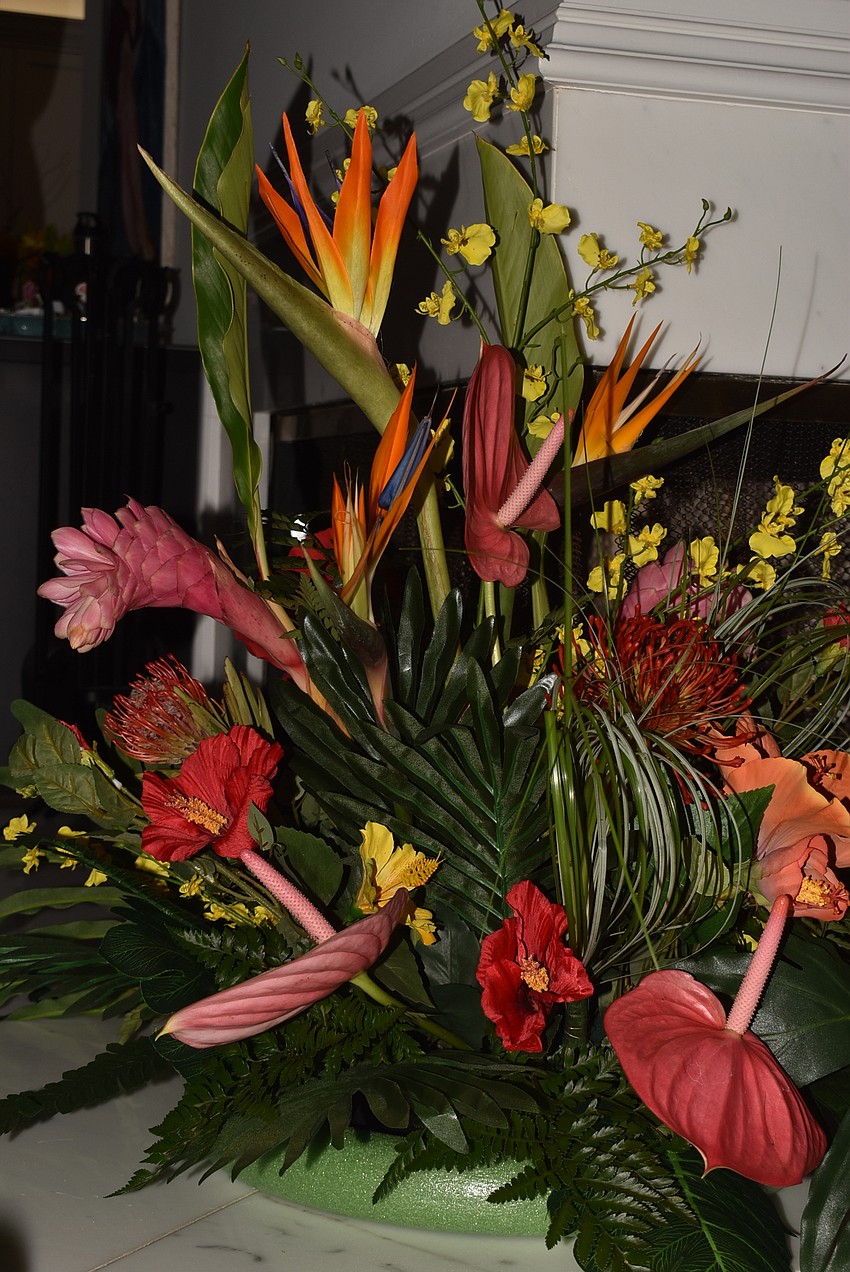 Karen Kennedy's flower arrangements still looked good indoors.