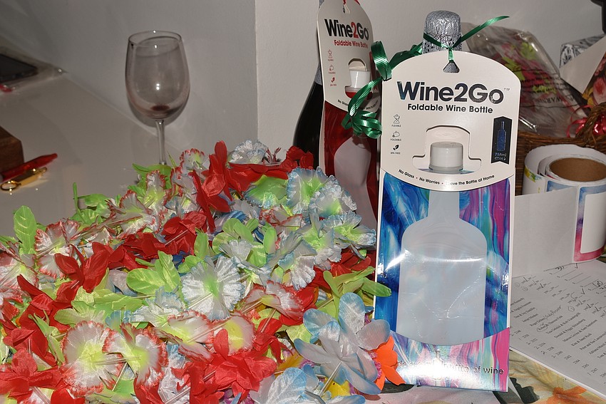 Residents took flower leis to get in the spirit.