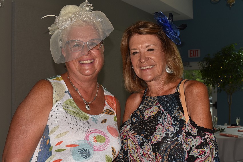 Kim Fenwick and Nancy Flick dressed the part for the party.