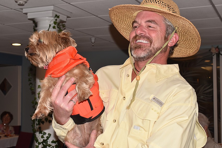 Pippa and Rev. Brock Patterson dressed for a day of fishing.