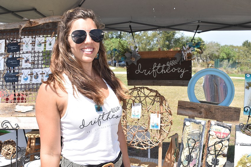 Danielle Ferrantino from Driftheory sold necklaces and other art from found objects from the beach.