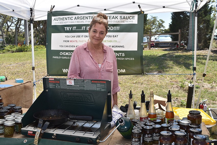 Maria Albano sold her chimichurri sauce this month.