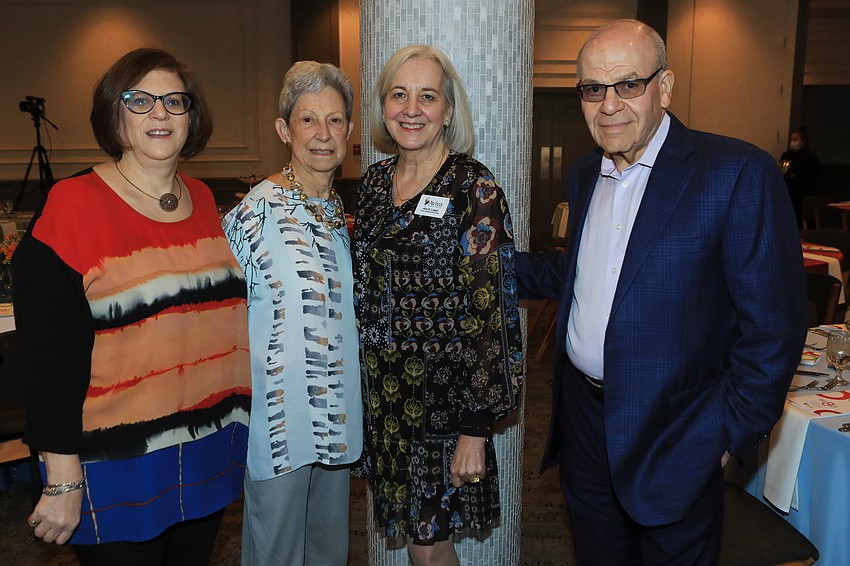 Nancy Gross, honoree Carol Camiener,  Ann Logan, and Stan Rutstein