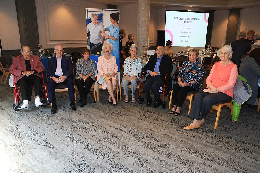 Honorees  Warren Coville, Stan Rutstein, Nancy Roucher,  Isabel Norton, Carol Camiener, Marvin Albert, Esther Rose and Ina Schnell