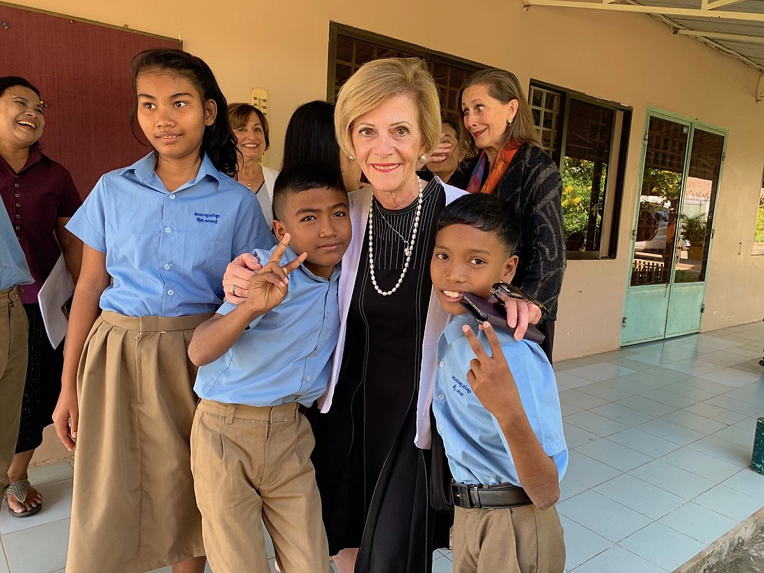 Arlene Willis on a trip to the Lavalla School in Cambodia. Courtesy photo.