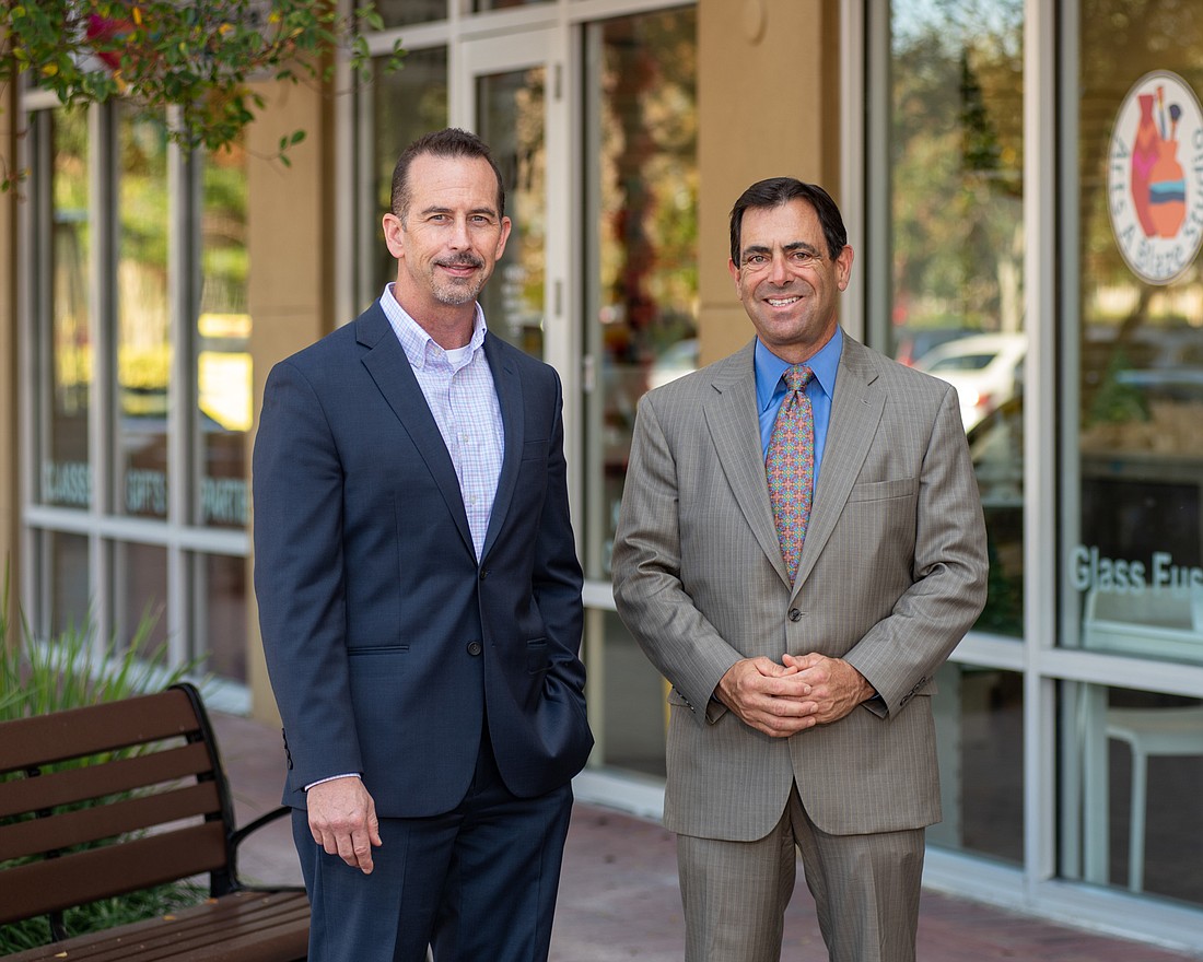 Board member Bryan Boudreaux and board President David Finkare part of the team that facilitates the Lakewood Ranch Community Fundâ€™s philanthropic giving. (Photos by Lori Sax)