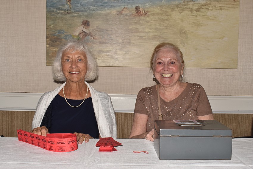 Dottie Mueller and Rita Lynch sold tickets before the event.