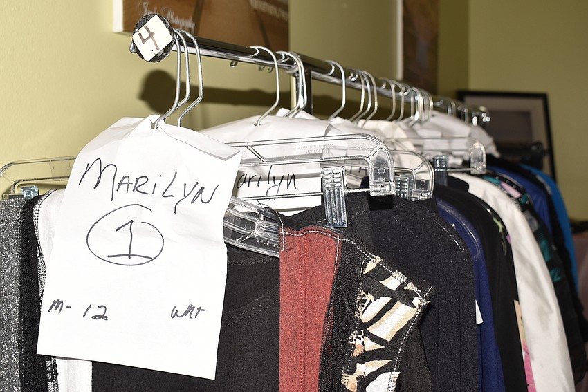 The women's outfits waited for them before the show.