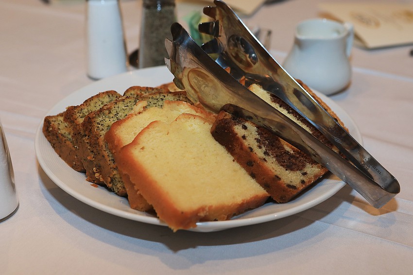Each table had french toast and other treats for attendees.