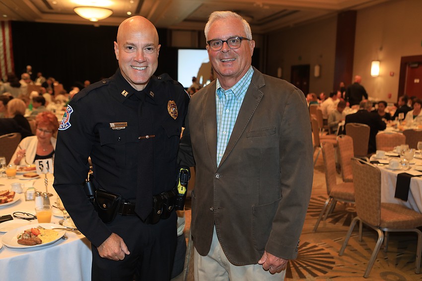 Capt. Demitri Konstantopolous of the Sarasota Police Department and Danny Bilyeu
