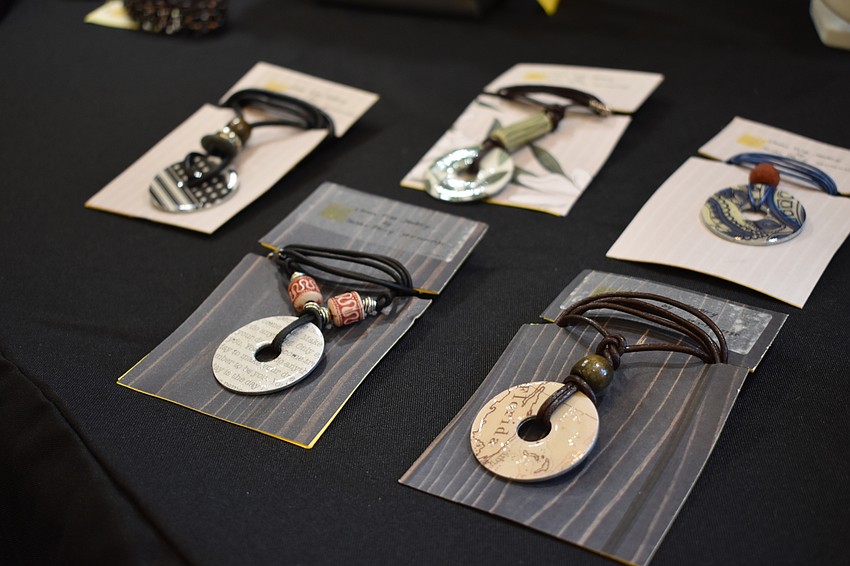Susan Perry created this jewelry out of washers from the hardware store.