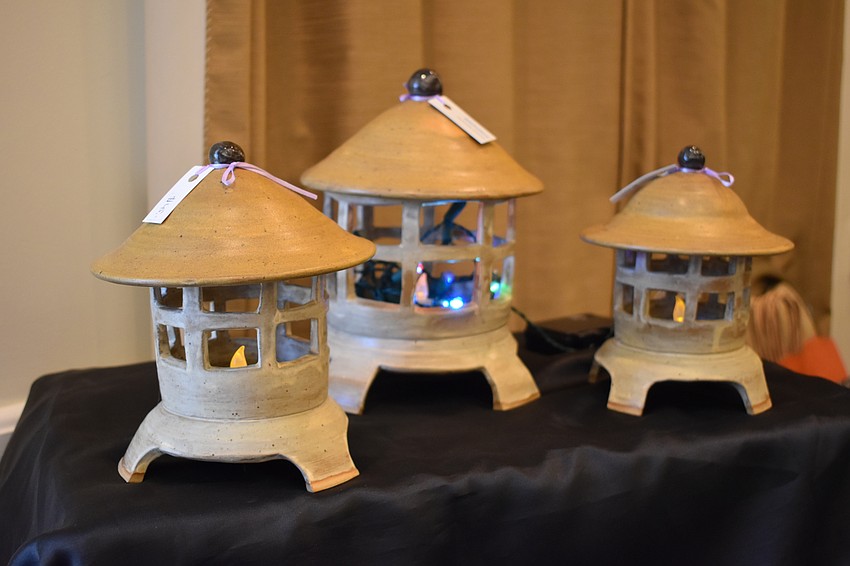 Wilma Kroese handcrafted these lanterns.