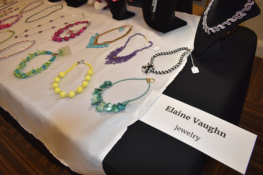 Elaine Vaughn's jewelry includes pieces of varying shapes.