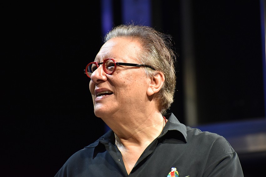 Arturo Sandoval addresses the audience as the festival nears its end.