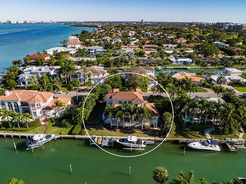 549 Hornblower Lane is on a canal, not far from the waters of Sarasota Bay. (Courtesy Jayne DelMedico, ReMax Alliance Group)