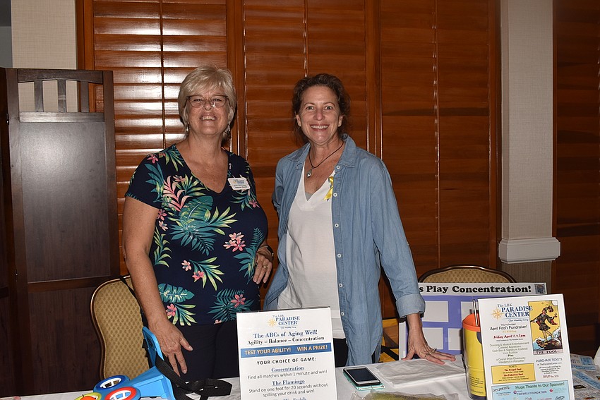 Donna Sharp Blaney and Suzy Brenner from The Paradise Center had games for attendees to play to try to win prizes.