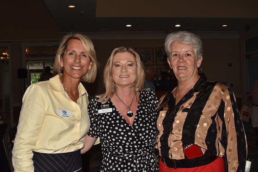 Terry Phelps, Kristin Fourie and Debbie Fulton connected over their businesses.