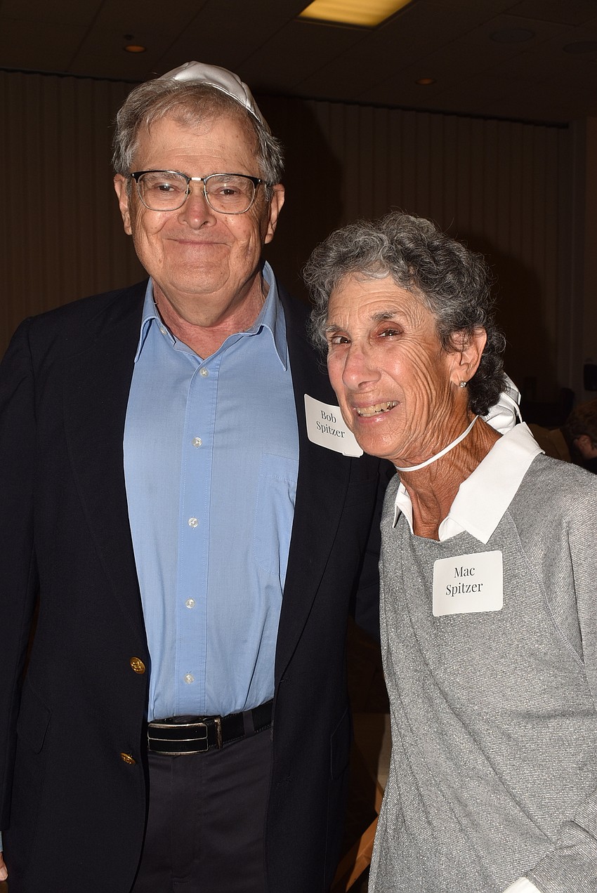 Bob Spitzer and Mac Spitzer came early to dinner.